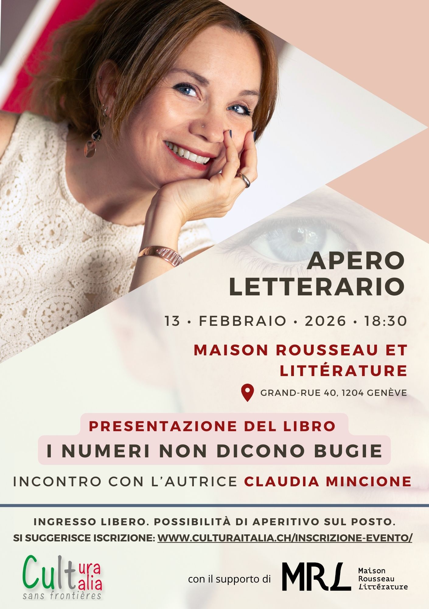 13 feb 2026 18:30 | I NUMERI NON DICONO BUGIE - INCONTRO CON L’AUTRICE CLAUDIA MINCIONE