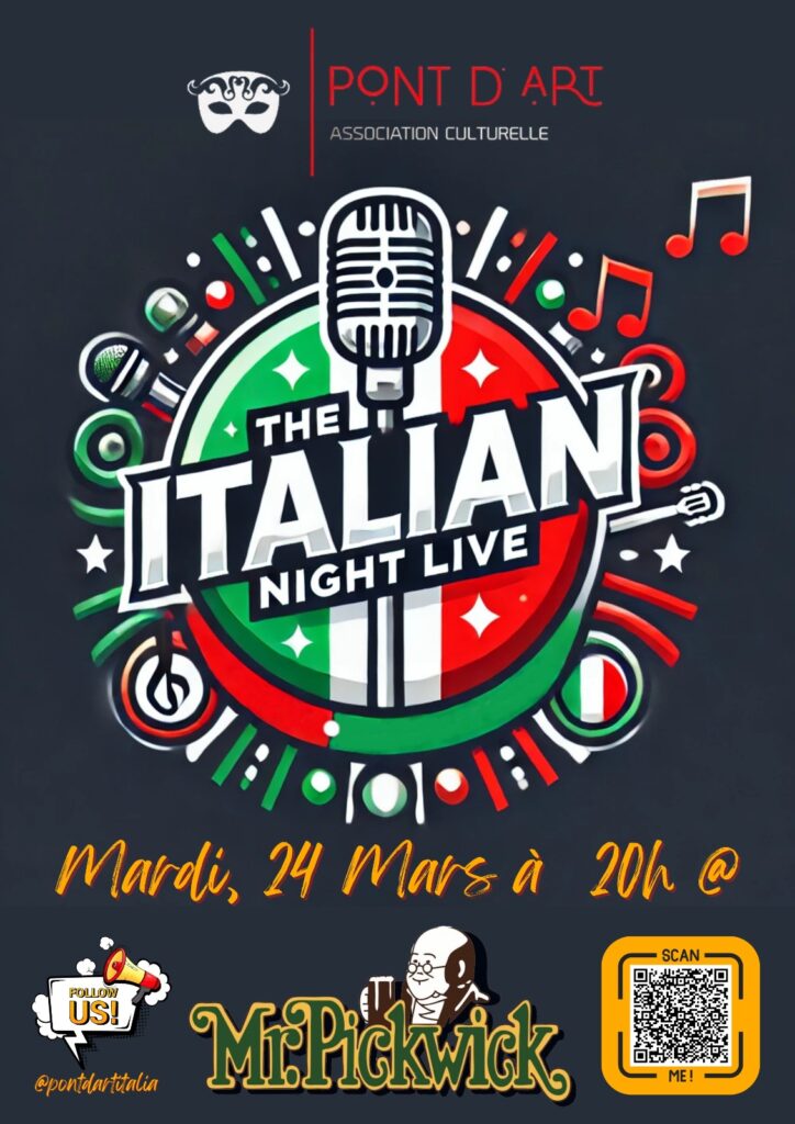 24 mar 2026 20:00 | THE ITALIAN NIGHT LIVE @ MR.PICKWICK